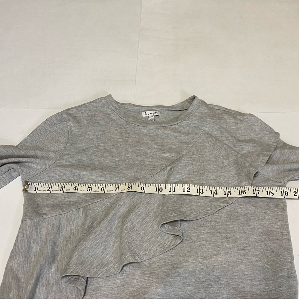 ❤️love, Fire Gray Ruffled Sweatshirt - Picture 7 of 11
